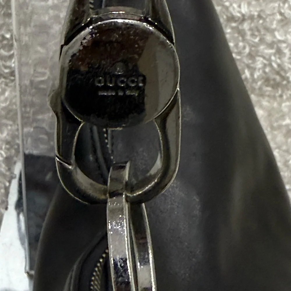 Gucci Black Leather Hobo Bag